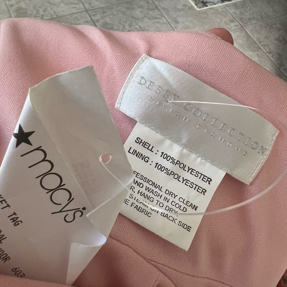 Dessy Collection Porcelain Pink Deep V Neck Trumpet Special Occassion Gown 3060 - Picture 15 of 15